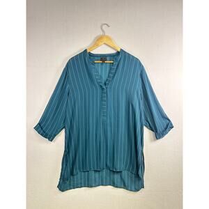 Worthington Woman's Teal Blouse - Size Large, Career Professional Office Wear